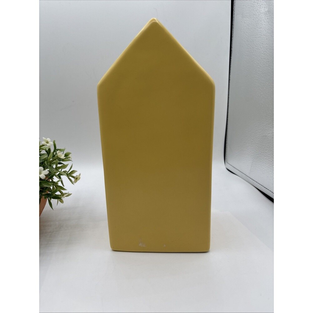 Rae Dunn By Magenta Yellow BLESSED House 9.25" Ceramic Utensil Holder Preowned - Picture 4 of 10